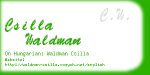 csilla waldman business card